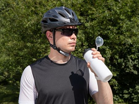 Бутылка для велосипеда Bikescape, белая с синим