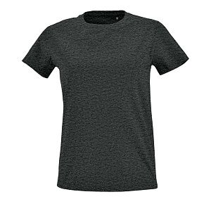 Футболка женская Imperial Fit Women, черный меланж под нанесение