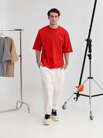Футболка оверсайз унисекс Kosmos 2.0, красная, размер XL/2XL