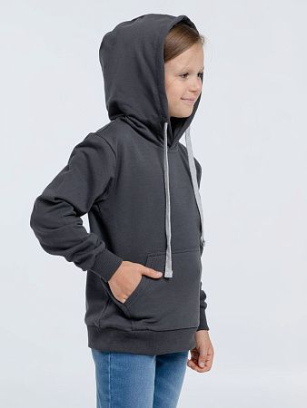 Толстовка с капюшоном детская Kirenga Kids, темно-серая (графит), размер 12 лет (142-152 см)