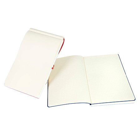 Бизнес-блокнот COMBI, 130*210 мм, бело-зеленый, кремовый форзац, гибкая обложка, в клетку/нелин