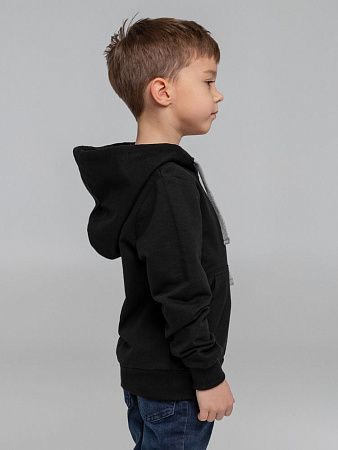 Толстовка с капюшоном детская Kirenga Kids, черная, размер 12 лет (142-152 см)