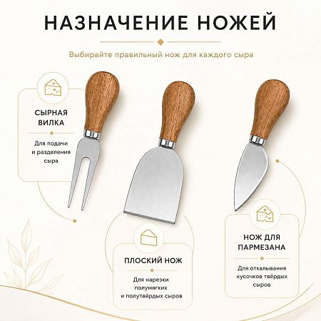 Набор для сыра Cheesier, коричневый