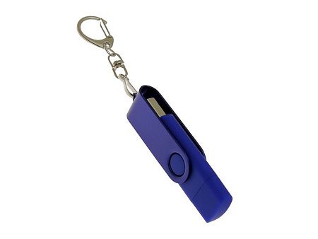 USB 3.0- флешка на 256 Гб с поворотным механизмом и дополнительным разъемом Type-C