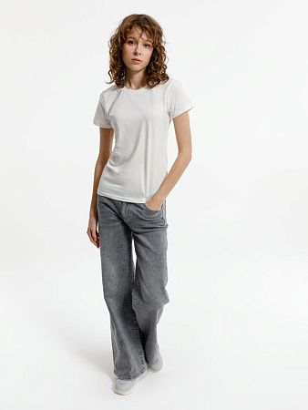 Футболка женская T-bolka Lady, белая (теплый оттенок), размер 3XL