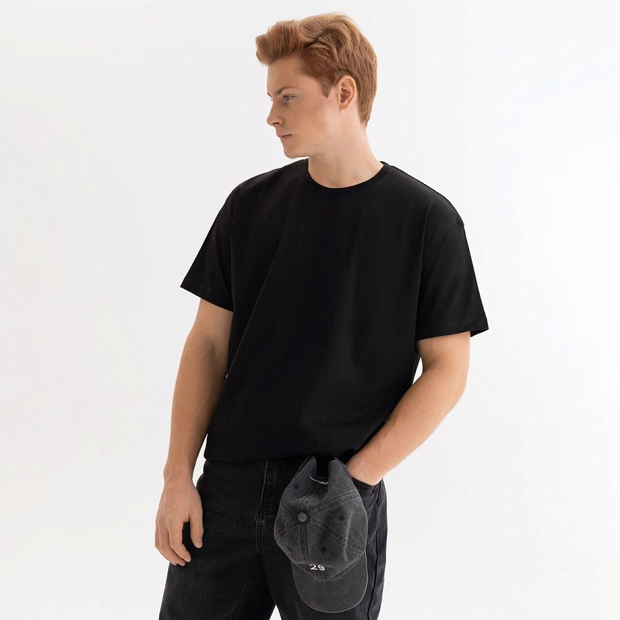 Футболка унисекс Крис (Kris), 150 гр., черная под нанесение