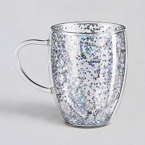 Кружка с двойными стенками с блестками «Festival»