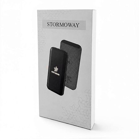 Внешний аккумулятор Stormoway, 10000 mAh с беспроводной зарядкой, черный