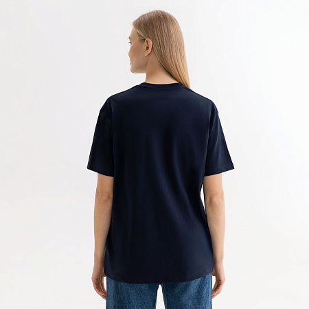 Футболка унисекс Крис (Kris), 150 гр., темно-синяя, размер L