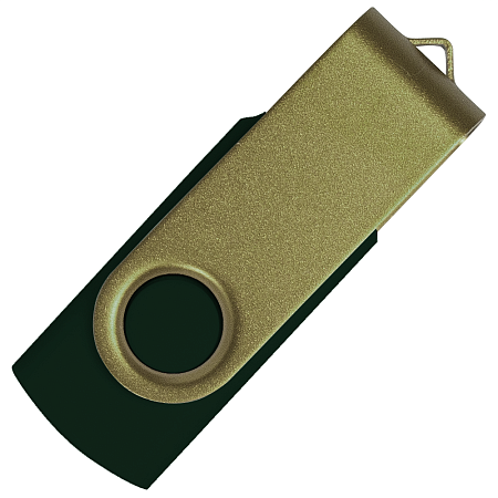 Флеш накопитель USB 2.0 Twister Сolor Mix 16GB, пластик Софт Тач/металл, черный/оливковый
