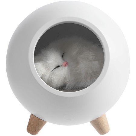 Беспроводная лампа-колонка Right Meow, розовая