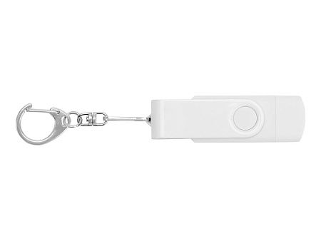 USB 3.0/micro USB/Type-C - флешка на 32 Гб 3-в-1 с поворотным механизмом