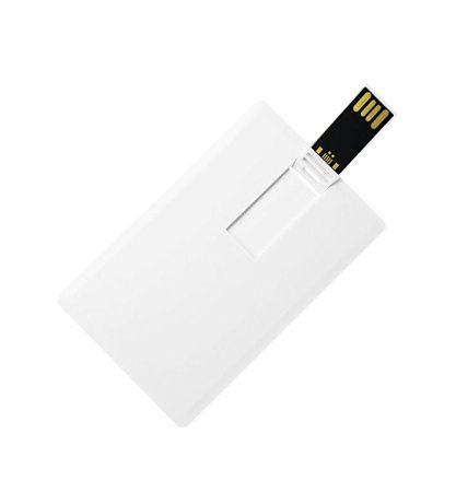 Флеш накопитель USB 2.0 в виде кредитной карты 16GB, пластик, белый