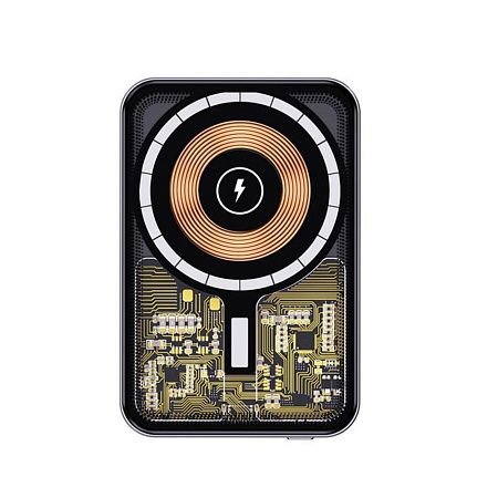 Магнитный внешний аккумулятор Proton с беспроводной зарядкой (15W), 10000 Mah, графитовый