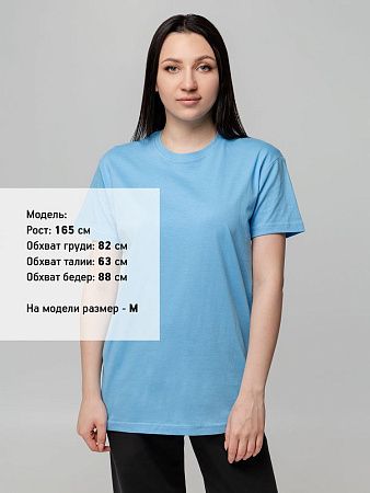 Футболка унисекс T-bolka 140, голубая, размер M