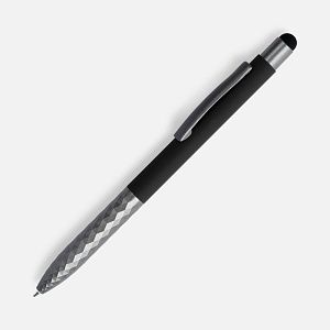 Ручка шариковая Digit Soft Touch со стилусом, черная