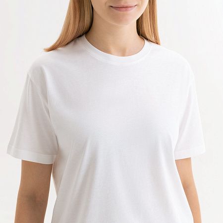 Футболка унисекс Крис (Kris), 150 гр., белая (теплого оттенка), размер XS