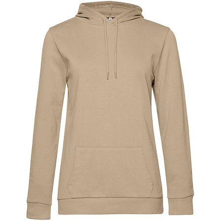Толстовка с капюшоном женская Hoodie, бежевая, размер M