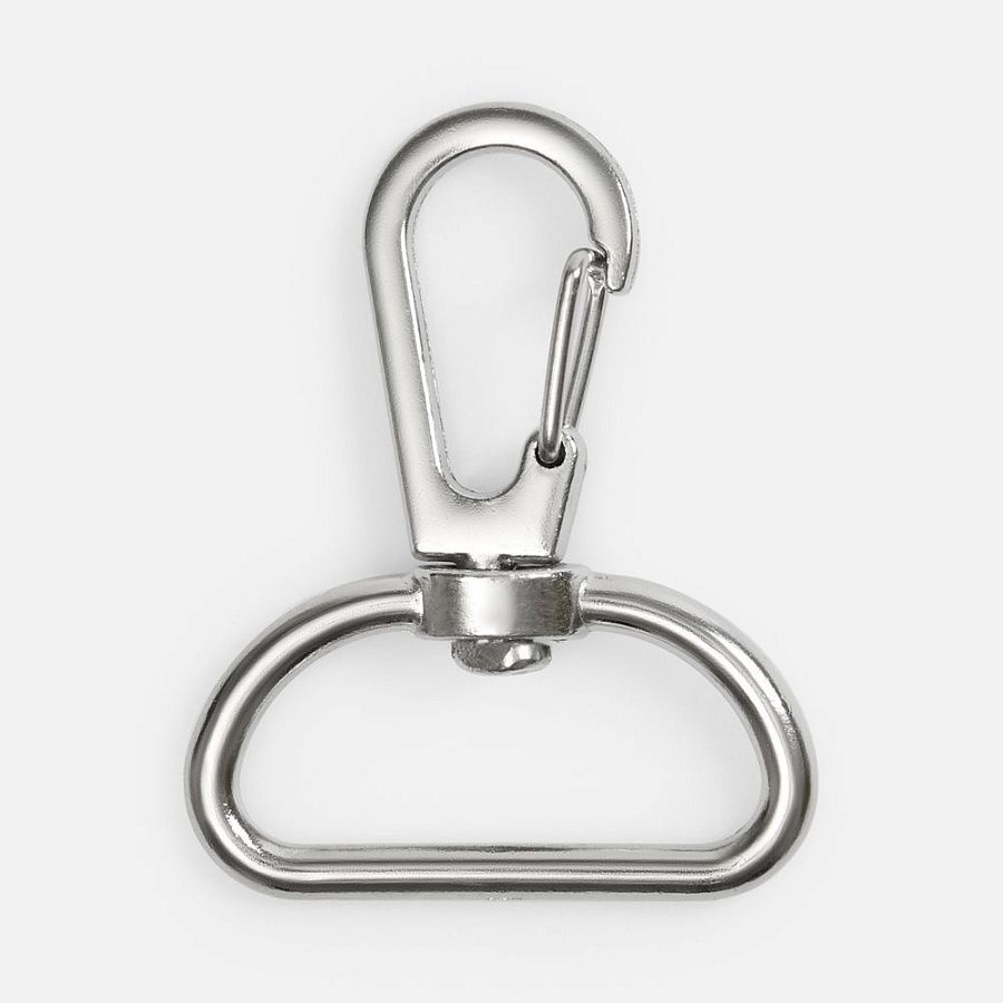 Застежка-карабин Snap Hook, L, серебристая (хром)