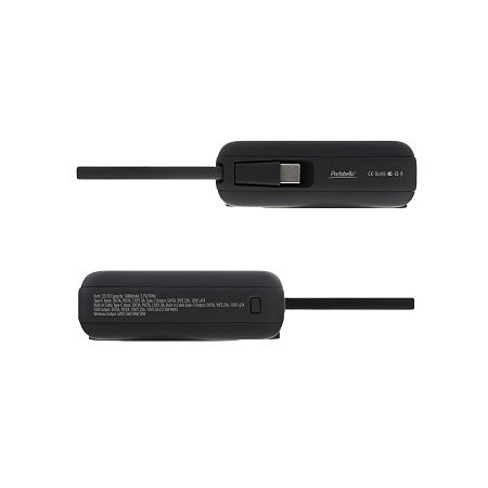 Внешний аккумулятор с подсветкой Риттер PD (Ritter PD) 10000mAh с функцией беспроводной зарядки 15W, черный
