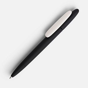 Ручка шариковая Prodir DS5 TRR-P Soft Touch, черная с белым