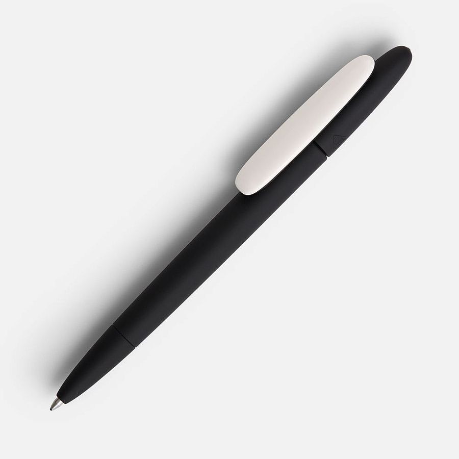 Ручка шариковая Prodir DS5 TRR-P Soft Touch, черная с белым
