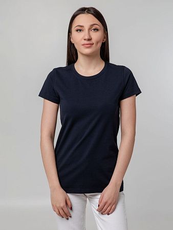 Футболка женская T-bolka Stretch Lady, темно-синяя (navy), размер S v2