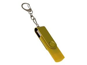 USB 3.0- флешка на 64 Гб с поворотным механизмом и дополнительным разъемом Type-C