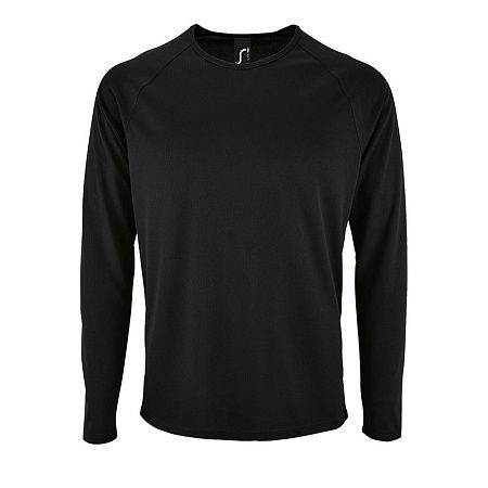 Футболка с длинным рукавом Sporty LSL Men, черная, размер S