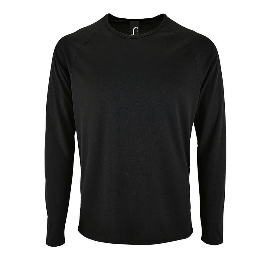 Футболка с длинным рукавом Sporty LSL Men, черная, размер S