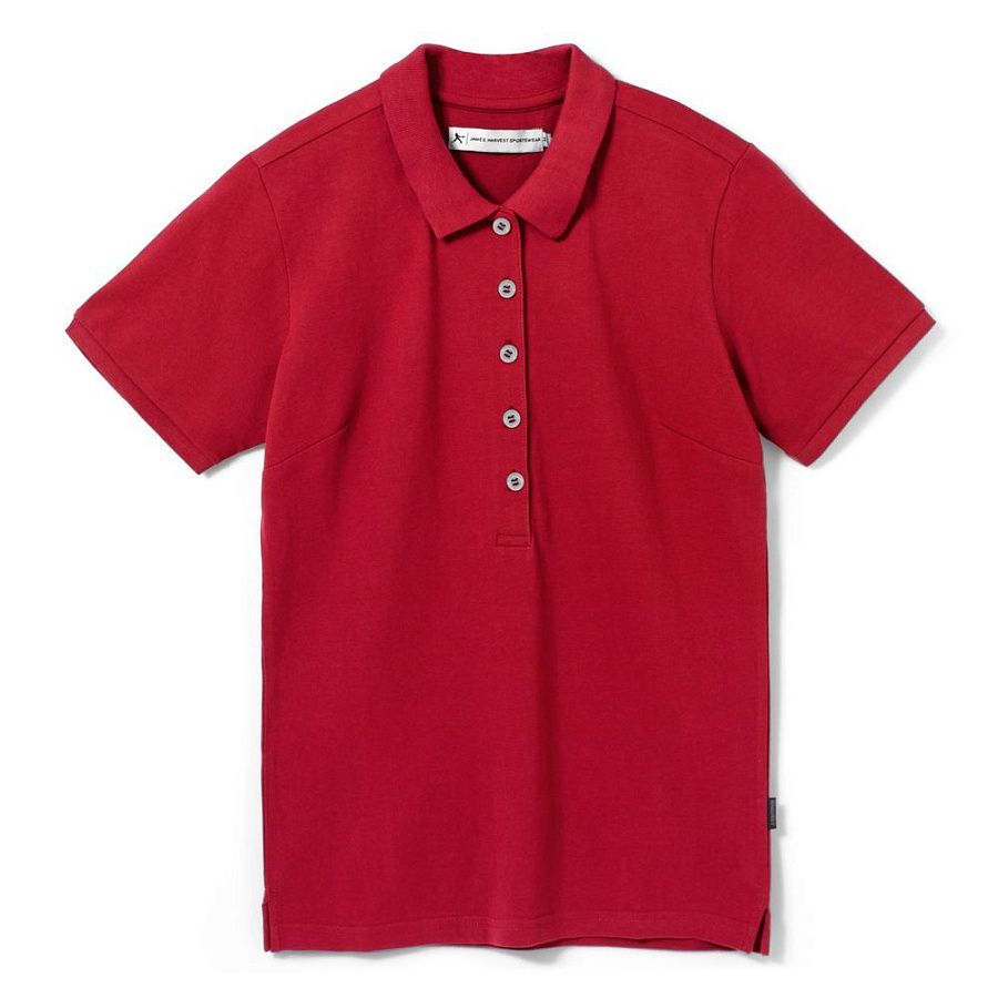 Рубашка поло женская Sunset, красная под нанесение