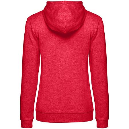 Толстовка с капюшоном женская Hoodie, красный меланж, размер XS