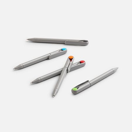 Ручка шариковая Prodir DS1 TMM Dot, серая с голубым