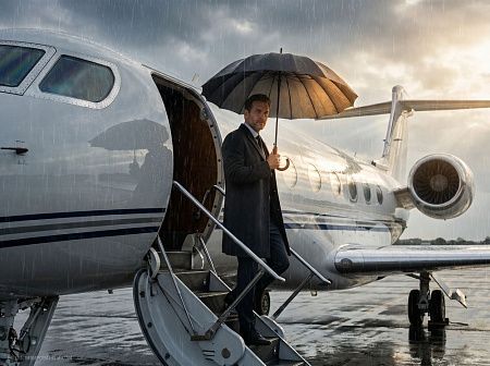 Зонт-трость Cloudfall, черный