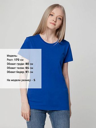 Футболка женская T-bolka Lady, ярко-синяя, размер L