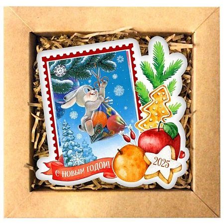 Брендированное печенье в коробочке, 16*16 см