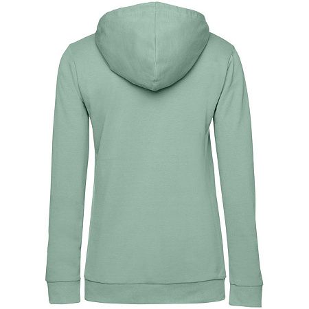 Толстовка с капюшоном женская Hoodie, серо-зеленая, размер XXL