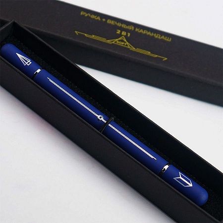 Ручка шариковая + карандаш вечный 2 в 1 soft