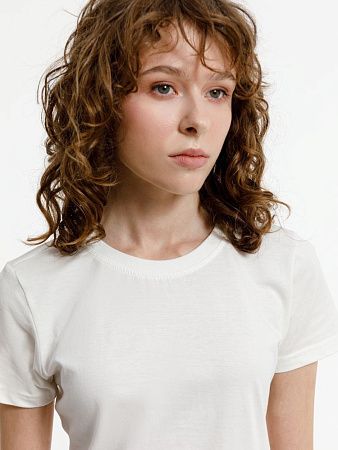 Футболка женская T-bolka Lady, белая (теплый оттенок), размер 3XL