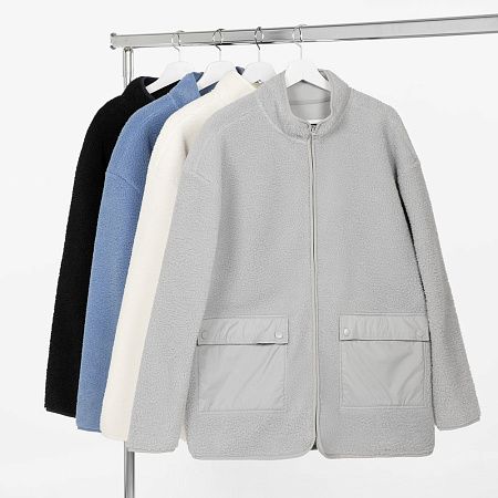 Куртка унисекс Oblako, светло-серая, размер XL/2XL