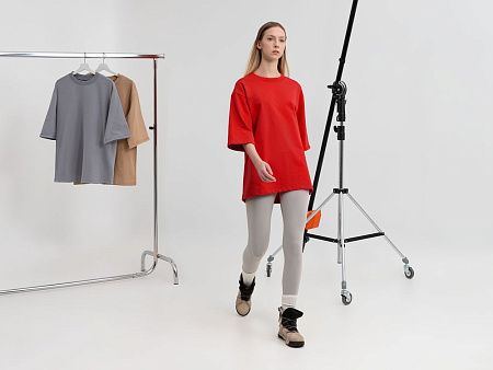 Футболка оверсайз унисекс Kosmos 2.0, красная, размер XL/2XL