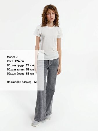 Футболка женская T-bolka Lady, белая (теплый оттенок), размер 3XL