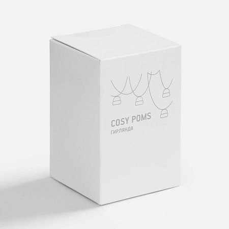 Гирлянда Cosy Poms, красная