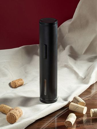 Электрический штопор с ножом для фольги Wine Crime, черный
