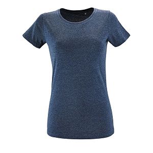 Футболка женская Regent Fit Women, черный меланж под нанесение